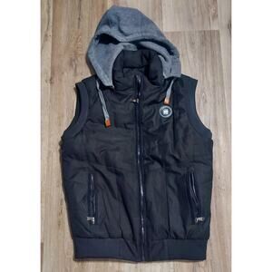 VOGUE IS ME - Vgh Fashion Quilted Down Full Zip Hooded Vest - Bust 40" - L 23"